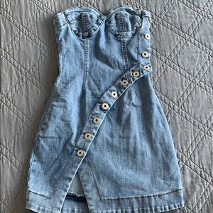 Kittenish denim dress
